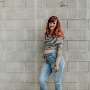 NWT Mumsie Skye Jean Pregnancy Size L